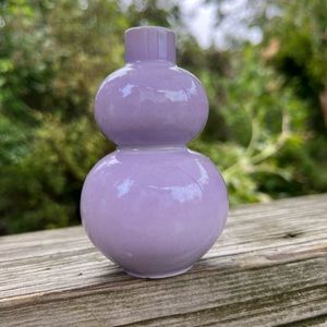 Vintage Lilac Chinese Eggshell Bud Vase Around 4.25” Height Signed Preowned
